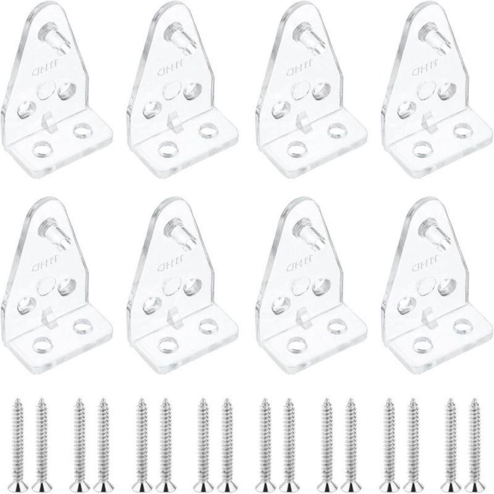 8PCS Transparent Mini Blind Brackets Univerasal Bottom Rail Holder  Window Blinds Accessories