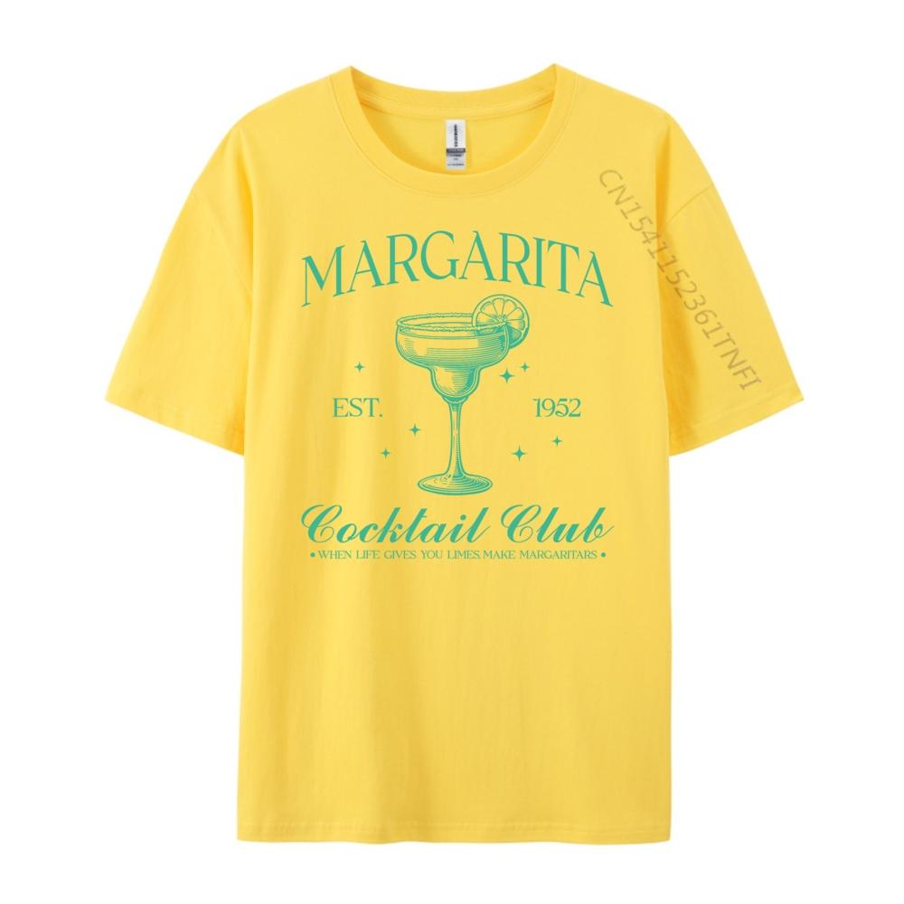 Margarita Cocktail Club Funny Drinking Gift Idea Plain T Shirts Wholesale Unisex Luxury TShirt Normal