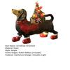 Teckel Kerstdecor Hars Hond Figuur met Sjaal Laarzen Verlichte Blaasvorm Kerstboom Vakantie Ornament