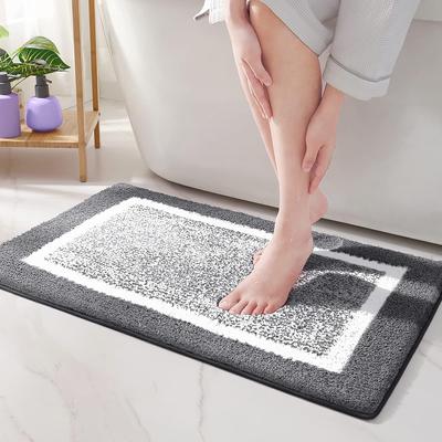 Color G 40 X 60cm Microfiber Soft Bath Mat, Non-slip Bathroom Mats, Machine-washable Shower Water Absorbent Bath