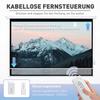 Projector Screen 247 x 168 cm 100 Inch 16:9 HD 4K Projection Screen Electric with Remote Control, White