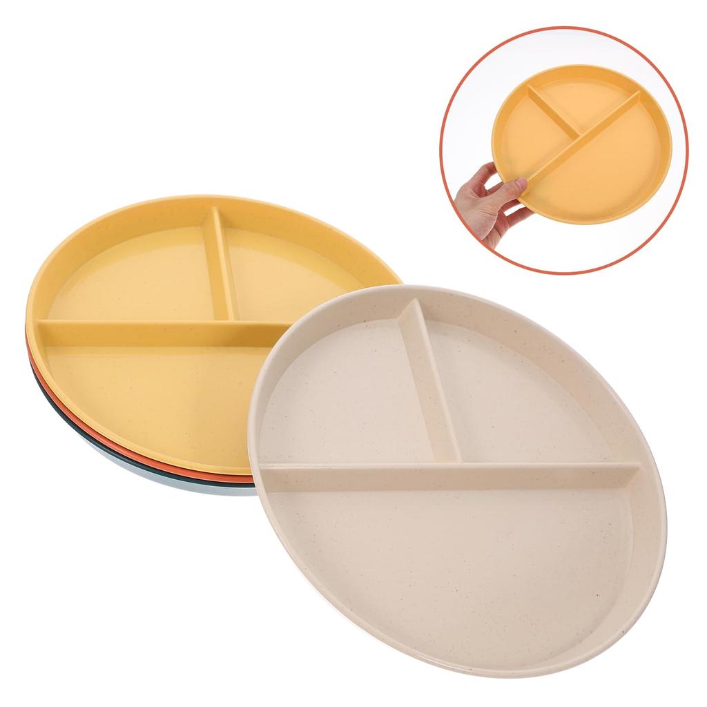 NUOLUX Lunch Divided Plates for and Scandinavian Dishwasher and Microwave Set of Cafe Style Plates, Single-Plate Pasta, Curry, Salad, Stylish, Design,