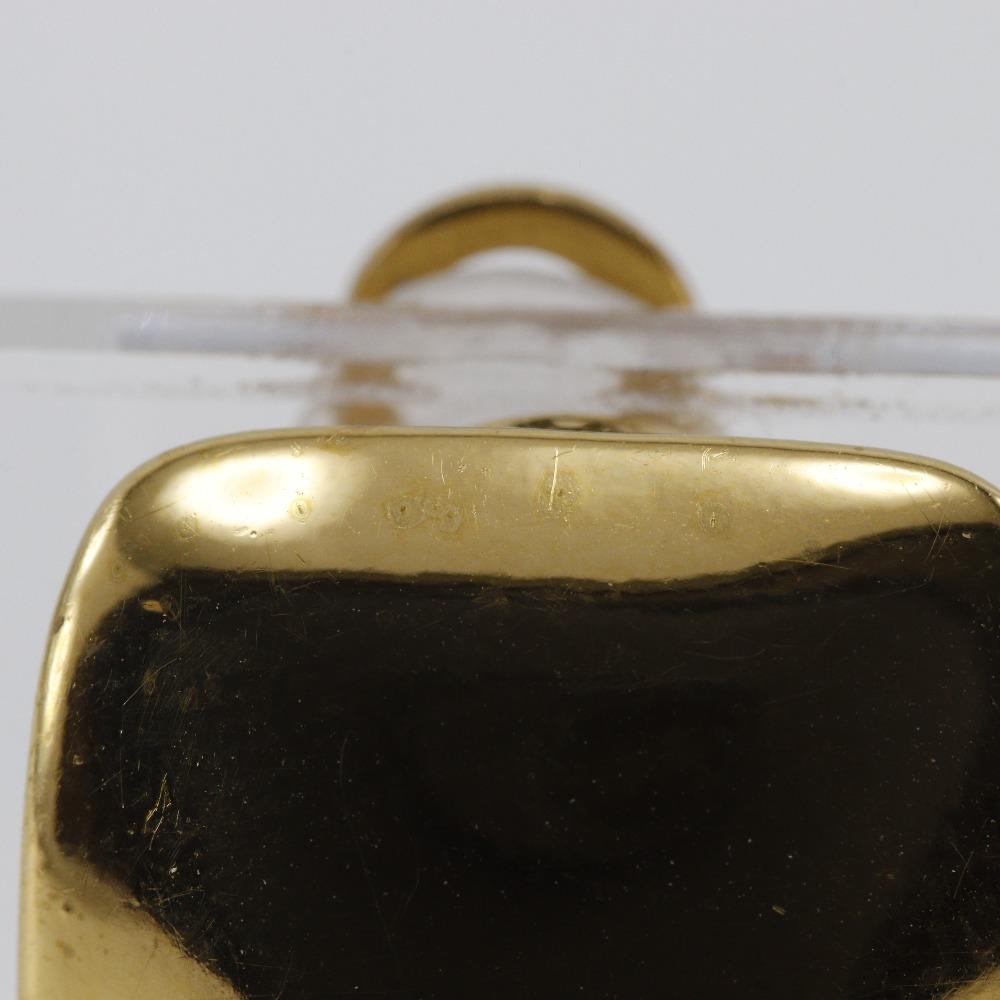 Chanel COCO Mark Herz Ohrring Klee Vintage Braun Vergoldet/Kunststoffherz 36g Damen Gebraucht