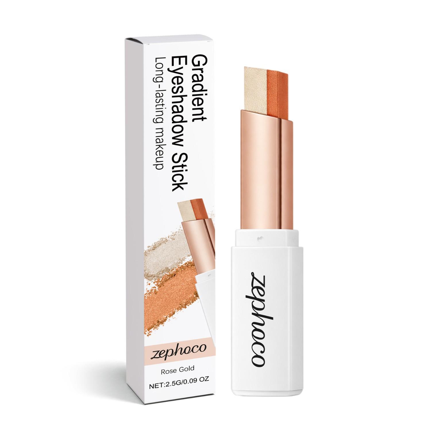 Zephoco Rose Gold Gradient Eyeshadow Stick – Smooth, Natural, Portable, Easy Application