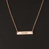 Engraving Personalized Square Bar Custom Necklace Stainless Steel Pendant Necklace Gold 3 Colors Women/Men Custom Gift