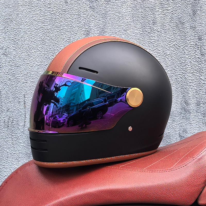 Motorcycle Helmet Retro Full face helmet Off Road Cascos para motos DOT Certification Capacete Casco moto