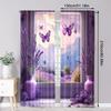 Drapes Lavender Scene Windowing Fabric Without Electricity Holiday Decorations Suitable Bedroom Curtain Polyester Machine Washable Perfect For Decor