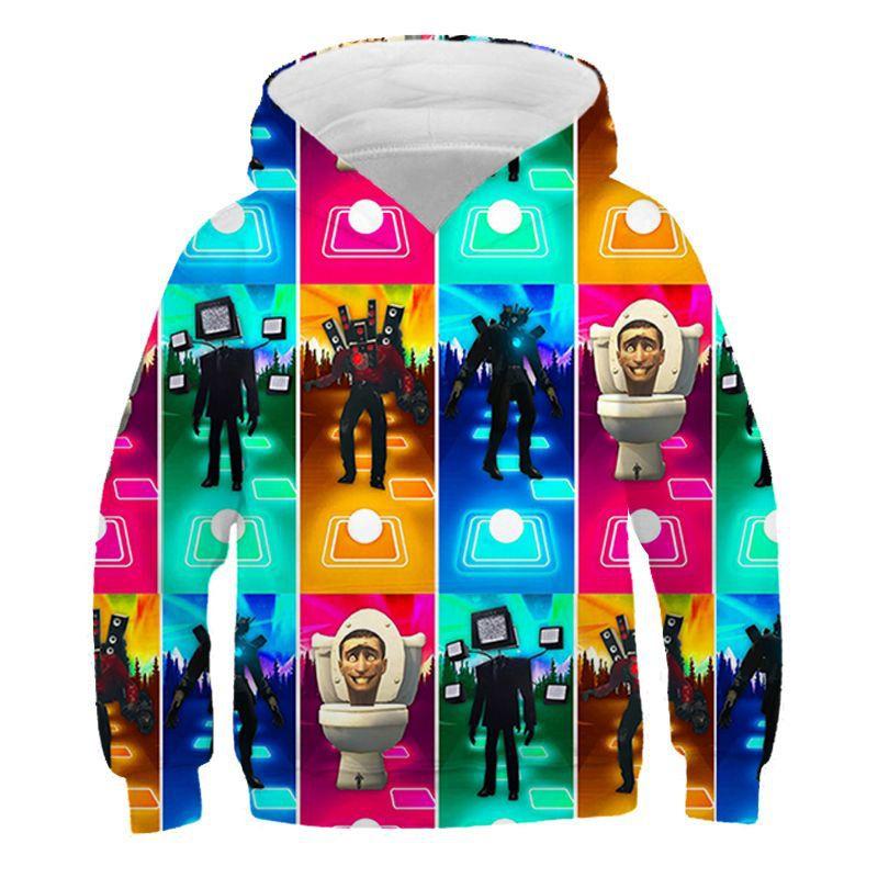 Autumn 3D Game Skibidi Toilet Printing Hoodies For Children Fashion Streetwear Hooded Sweatshirts Harajuku Cool Clothing