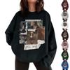 Women's Loose Printed Hooded Sweatshirt Casual Fashion Sports Sweatshirt