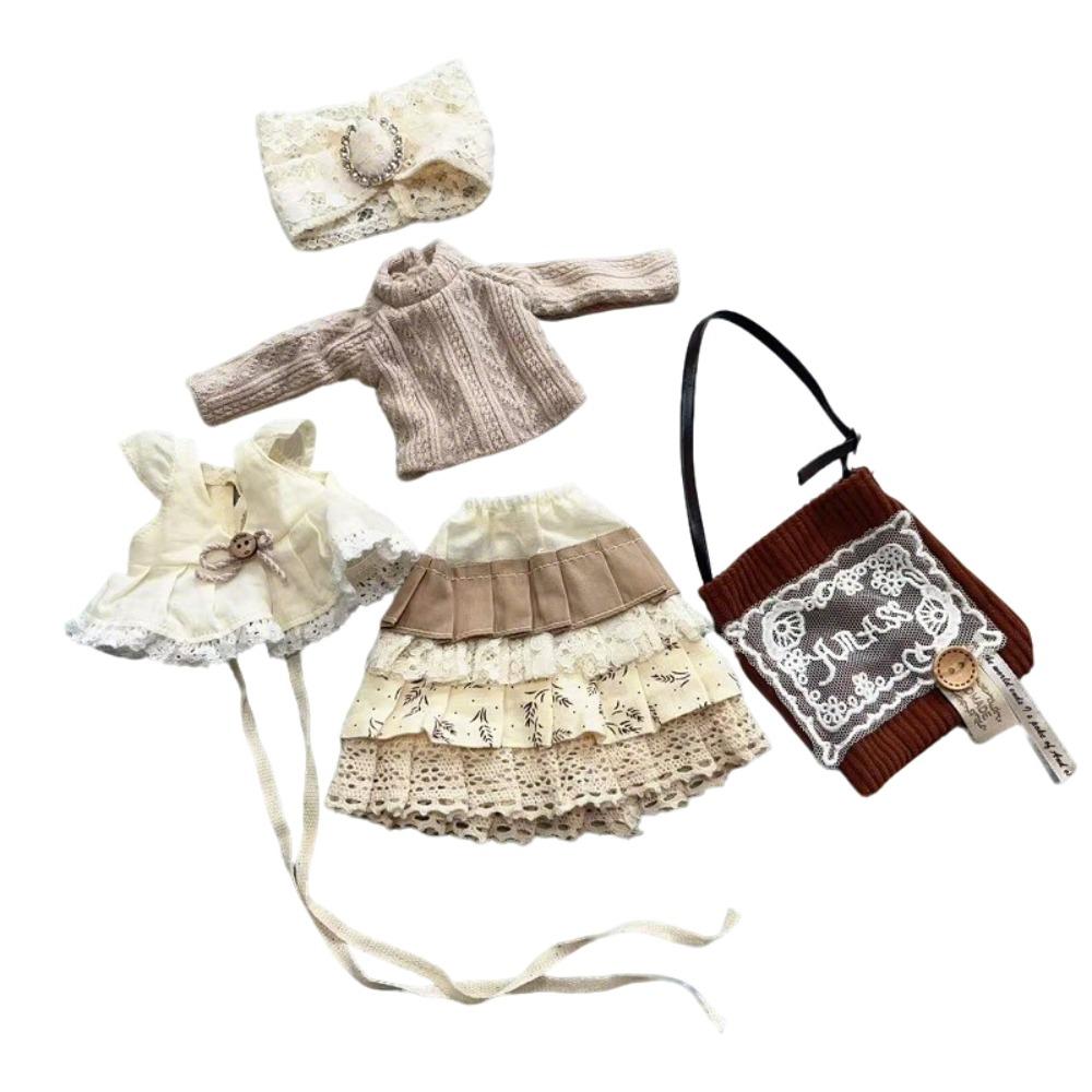 New Diy 30Cm Clothes Mini Cartoon 1/6 Bjd Outfit Set Casual Style Gift Dress For 1/6 Bjd Dolls Accessories