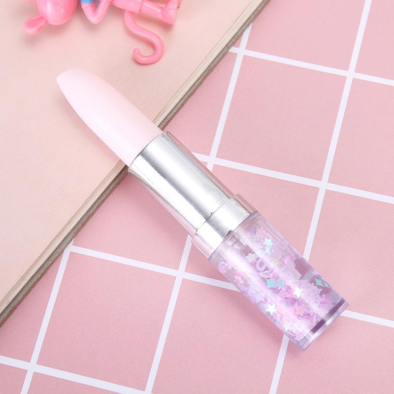 Lipstick Gel Pen 0.5mm Creative Cute Student Stationery Flow Sand Pen