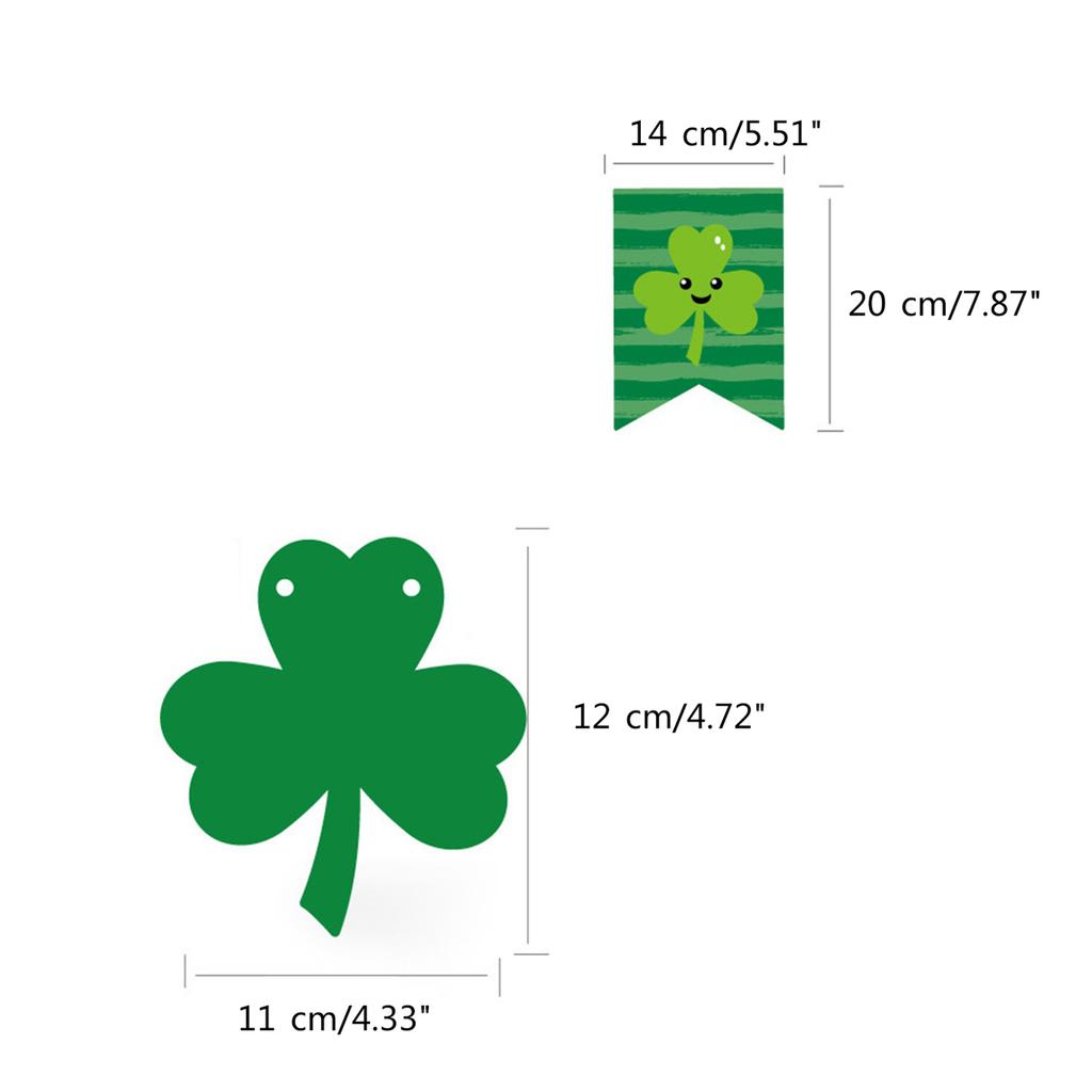 Saint Partick's Day Glückliches Banner Set Wandbehang Schild Deckenwirbel Zeichen Grüne Girlanden Hängender Schmuck Partyzubehör