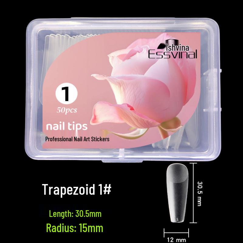 Matte Mandelfarbene Wassertropfen-Press-On-Nägel - Dünn, Nahtlos, Transparent, Dual-Use Aufklebbare Nagelverlängerungen