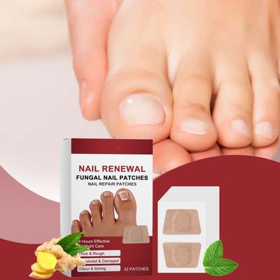 Fungal Nail Patches Hands And Feet Soft Nail Inlaid Nail Thickening Bright Nail Furrow Gray Nail Care Patch 32 PATCHES