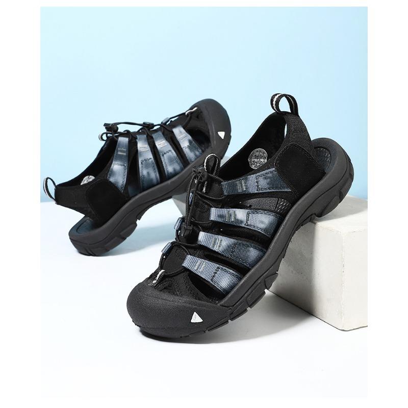 Summer Sandals Men's Thick Bottom Baotou Men's Beach Shoes River Tracing Shoes Large Outdoor Casual Shoes