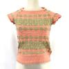 PAUL & JOE French Sleeve Half Sleeve Knit Sweater Women's S Pink Gold embroidery(USED)