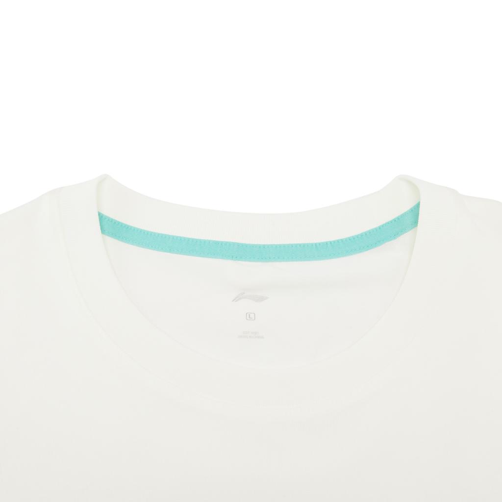 Li-Ning Outdoor CF Moisture-Wicking Comfortable Stretchy Loose Round Neck Short Sleeve T-Shirt Unisex tops Off-White ATSW401-1