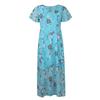 Women Floral Chiffon Swing Dress Long Ruffle V Neck Short Sleeve Waist Flowy Summer Dress Fashion
