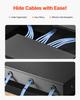 2U Rack Mount Drawer, 22.68 kg Max Load-Bearing, Lockable Server Cabinet Case, Sliding Drawer with Lock and Cable Management Holes, for Network