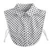 Brown/Polka Dots Shirt Detachable Collor for Mens and Women Lapel Stand Button Fake Collar Female Casual Sweater False Collar