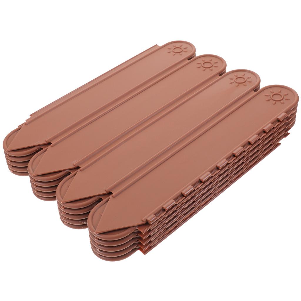 1 Bag Plastic Lawn Edging Fence Garden Landscape Border Reusable Portable Straight Or Curved Design for Sidewalks Flower Beds