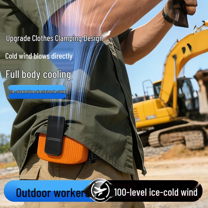 USB Rechargeable Waist Fan: High-Speed, Long Battery Life, 100 Speed Settings, Portable for Outdoors