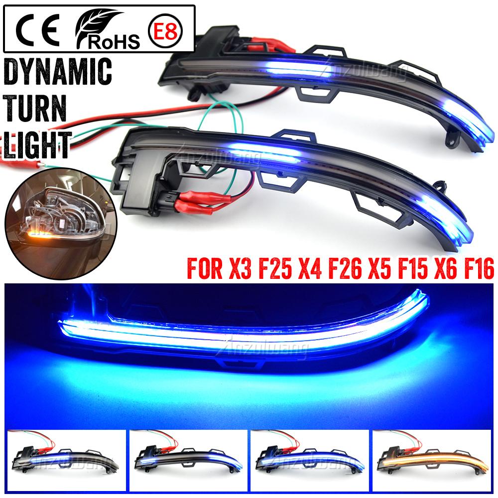 Fit for BMW X3 F25 2014-2017 LCI Facelift model Side Rearview Mirror Indicator Blinker Light Sequential Dynamic Turn Signal