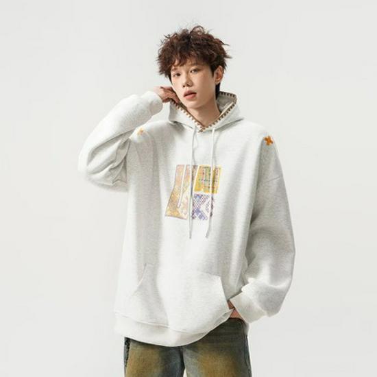 

American Style Men s Trendy Autumn 2025 Loose Fit Plus Size Hoodie Jacket L чорний