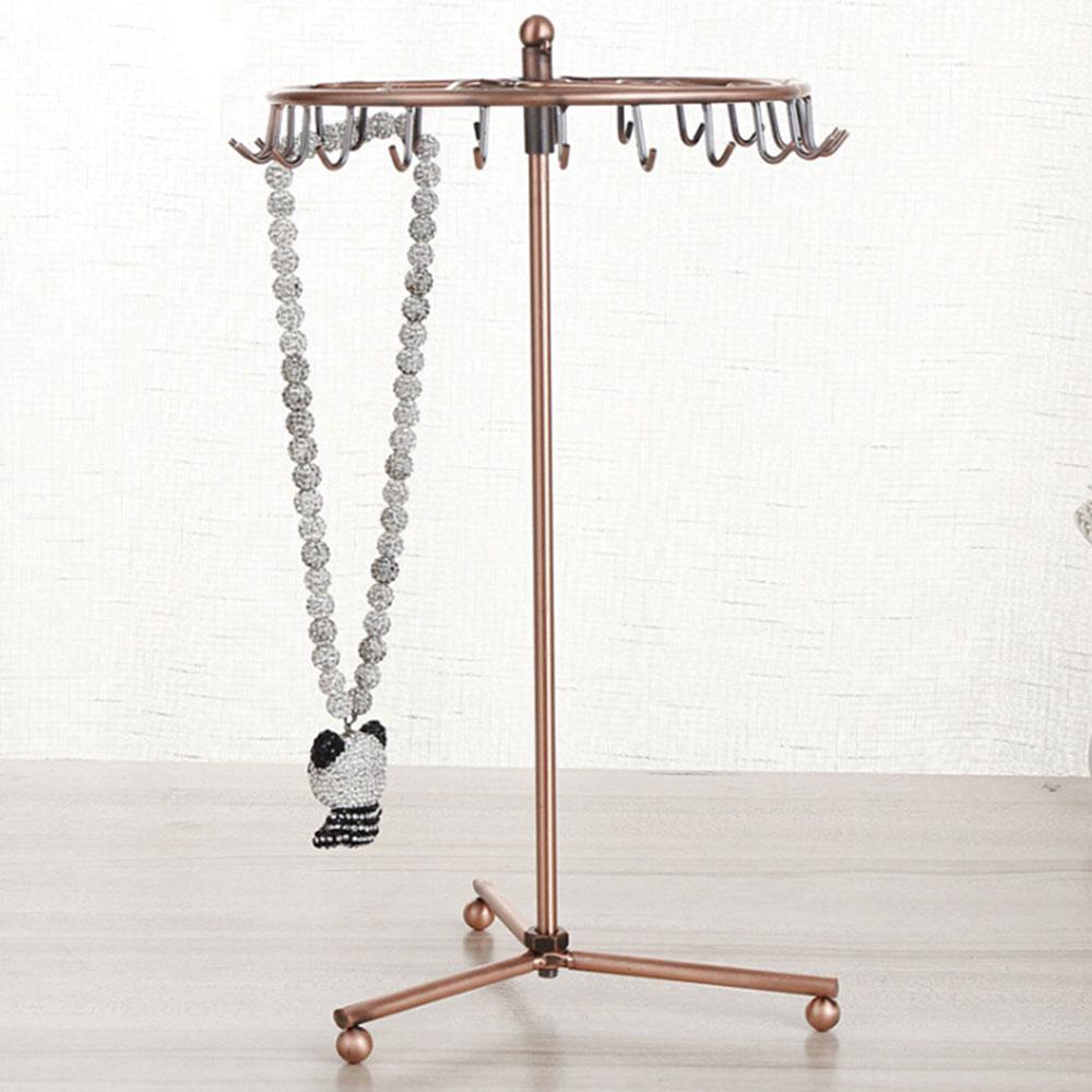 Rotating Jewelry Display Rack Iron Sunflower Rotating Jewelry Stand European Metal Jewelry Storage