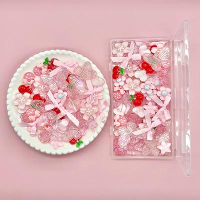 Laser-Acryl-Schmetterling-Band-Handyhülle und DIY-Harzschmuck-Accessoires-Set