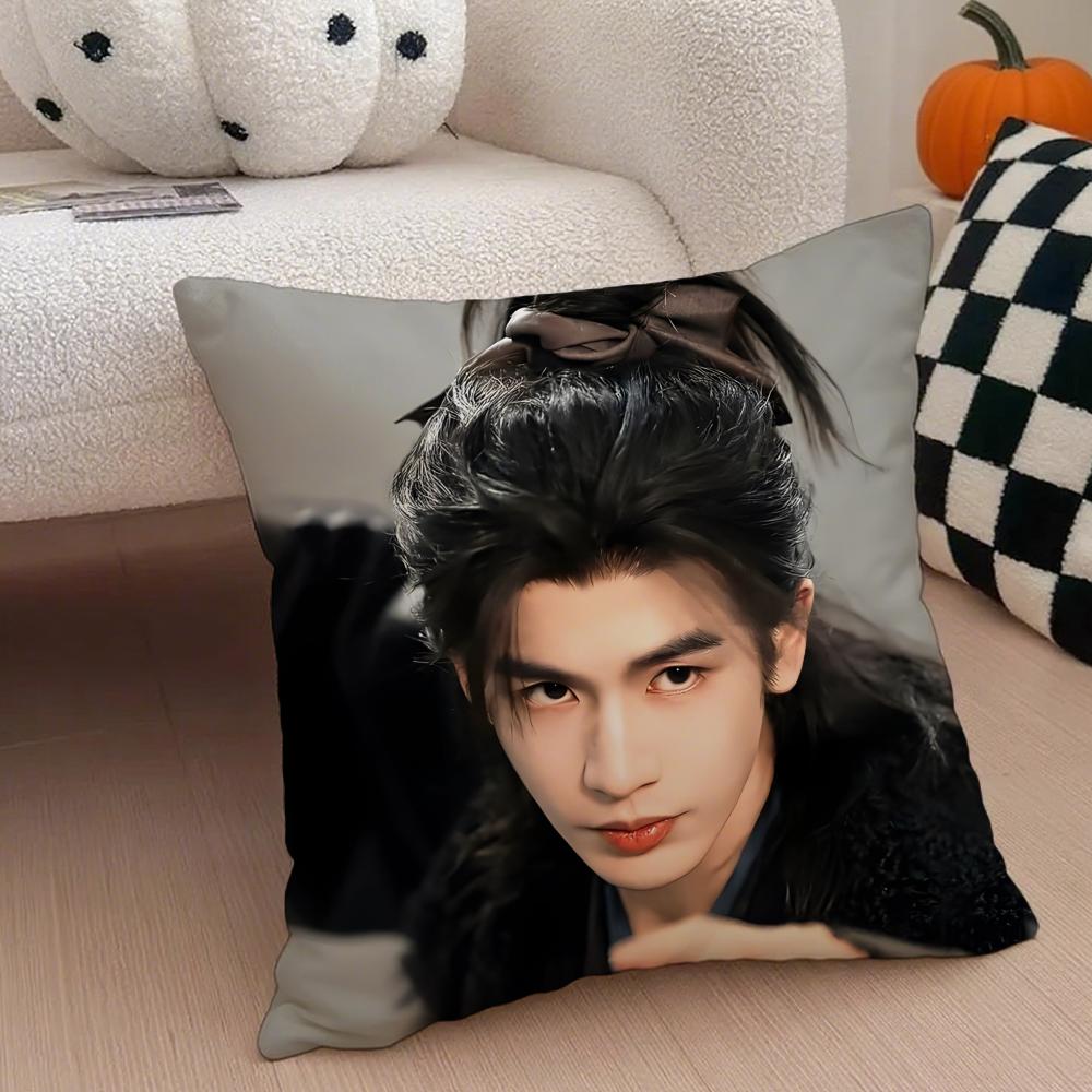Handsome Versatile Chinese Actor ZZhangLingHe Cushion Cover Throw Pillow Cover Hidden Button Durable Polyester Chair Cushion
