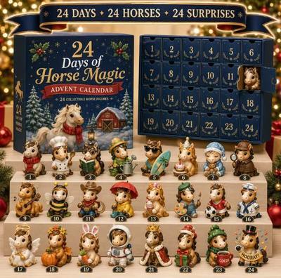2026 Year of the Horse Countdown Calendar Magic Gift Box, Colorful
