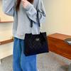 Women'S Canvas Casual Baguette Large Capacity Shoulder Tote Bag Satchel Bag