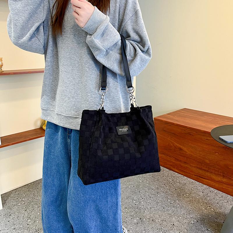 Women'S Canvas Casual Baguette Large Capacity Shoulder Tote Bag Satchel Bag