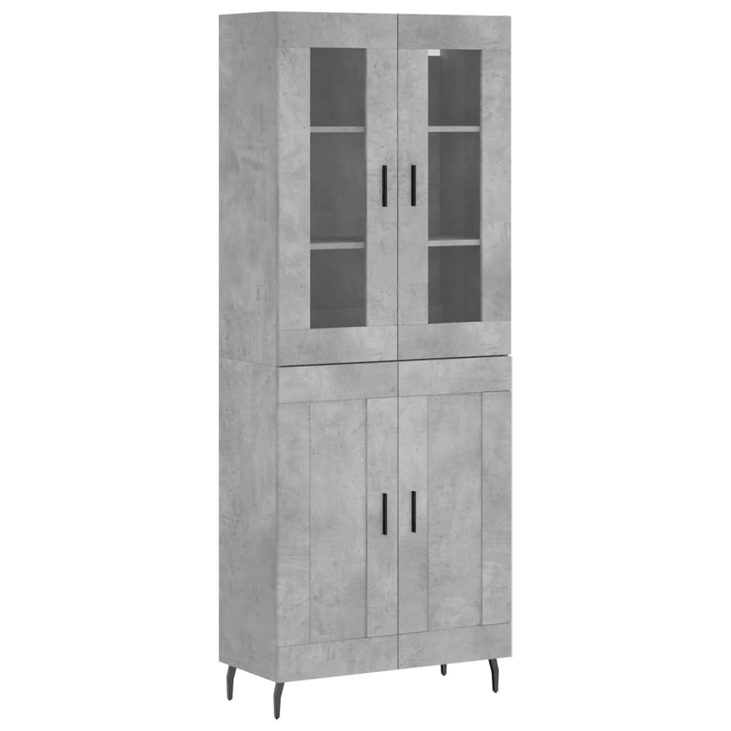 Highboard Concrete Grey 69.5 x 34 x 180 cm Particleboard