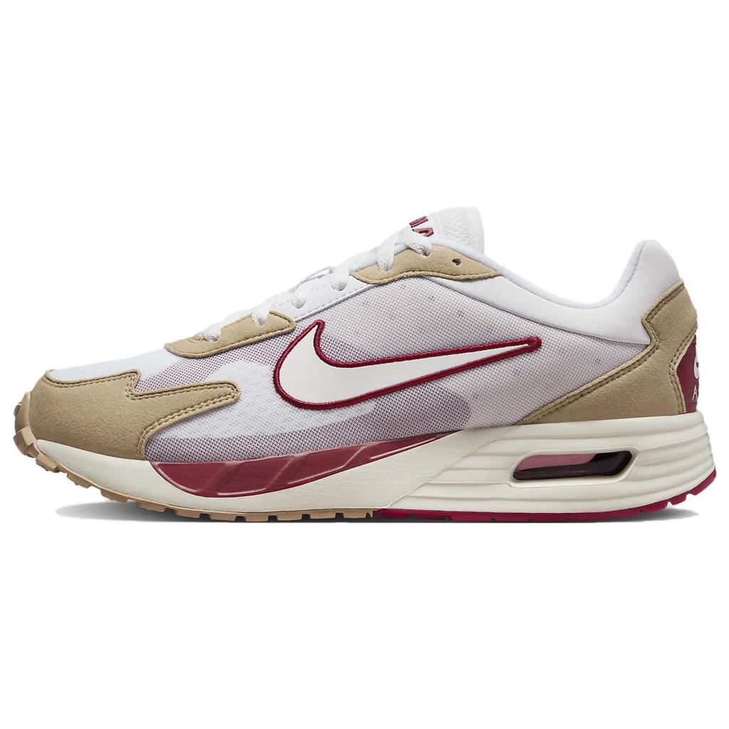 Nike Air Max Solo Mesh Synthetic Leather Comfortable Versatile Durable Breathable Low-Top Casual Shoes Men Sneakers White Red DX3666-101