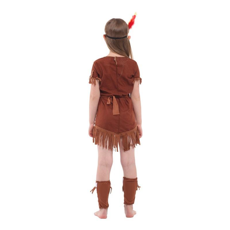 Halloween Indian Princess Costumes Kids Girls Pocahontas Huntress Costume Purim Party Mardi Gras Fancy Dress