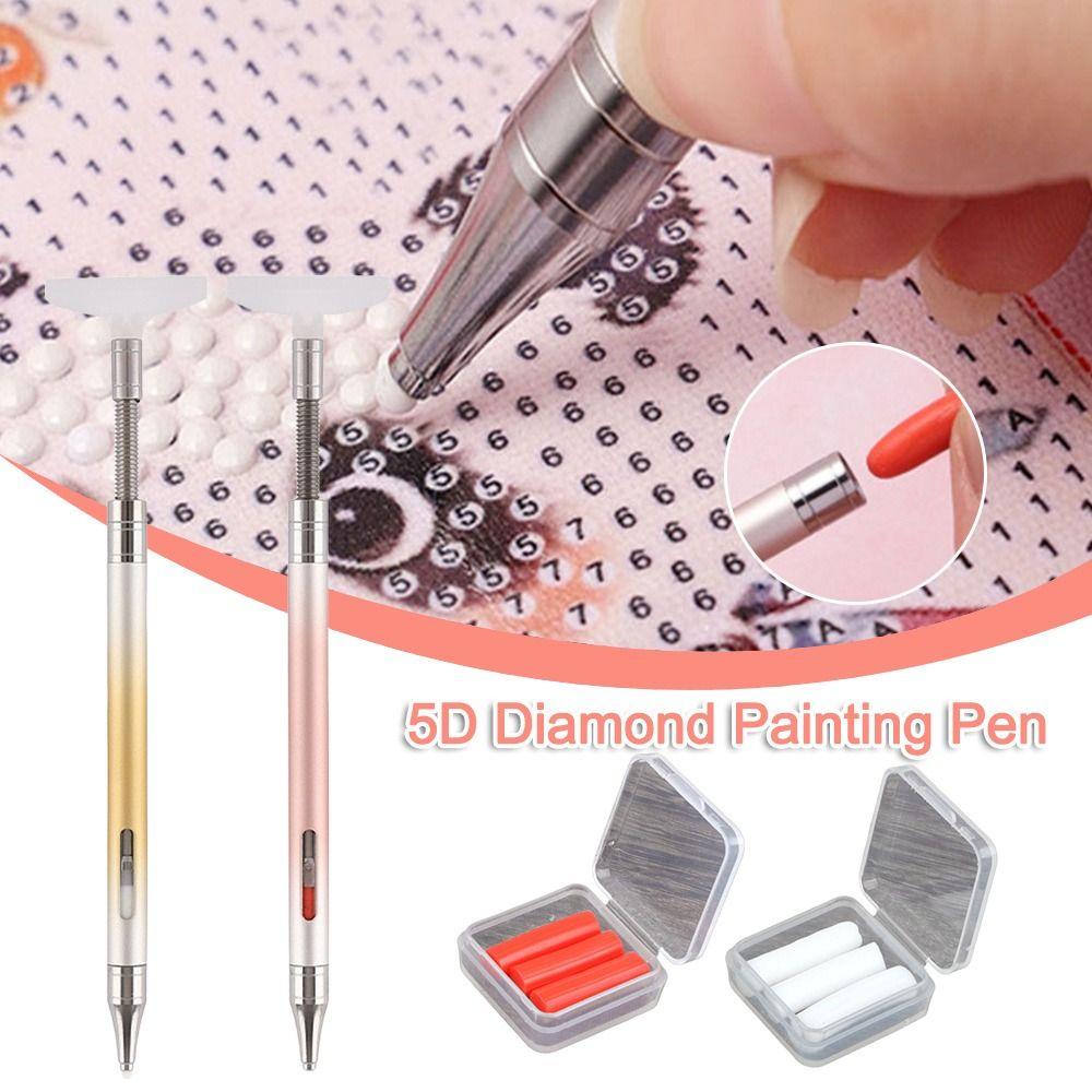 Multifunctional 5D Diamond Painting Pen Embroidery Rotating Glue Point Pen  for Nail Art