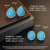 Oval Shape Stud Earrings Palace Style Oval Earrings Versatile Drop Dangle Earrings  Daily Wear