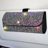 Diamond Car Glasses Case Multifunctional Sunglasses Storage Box Full of Diamonds Female Car Glasses Case Storage Bag