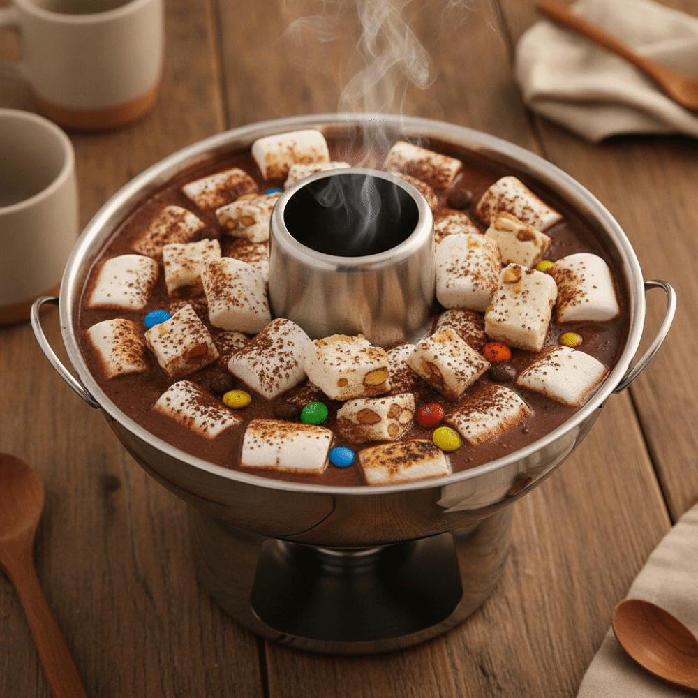 Doppelohr Edelstahl Kleiner Hot Pot Verdickter Holzkohle Hot Pot Tragbarer Dessert Hot Pot Camping