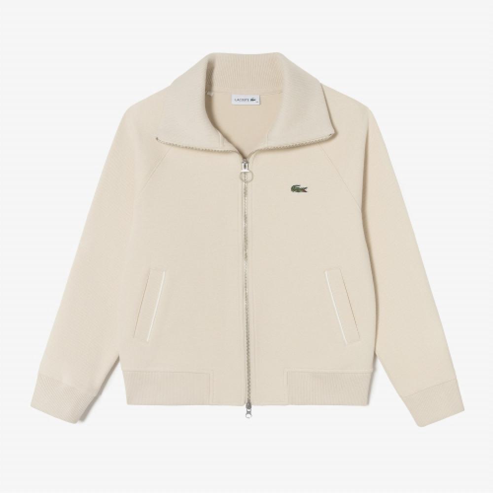 

LACOSTE Женская толстовка на молнии с воротником [Светло-бежевый]