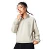 Li Ning Fitness Series Fleece Warm Lock Temperature Dry Loose Stand Collar Sweatshirt Women Sweatshirt AWDV946-3