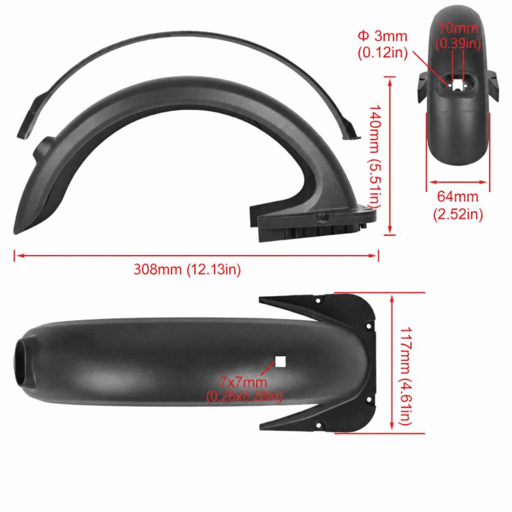 ABS Electric Scooter Rear Mudguard Scooter Mudguard for Ninebot Max G30 Electric Scooter Repair