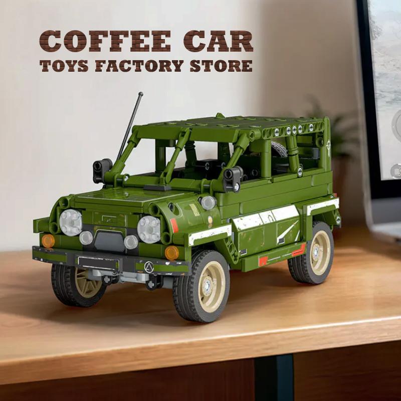 Non-Toxic Military Series War Off-Road Vehicle Moc Bricks Toys Rebound Cars Building Blocks Battlefield Sportscar Model Children Gifts