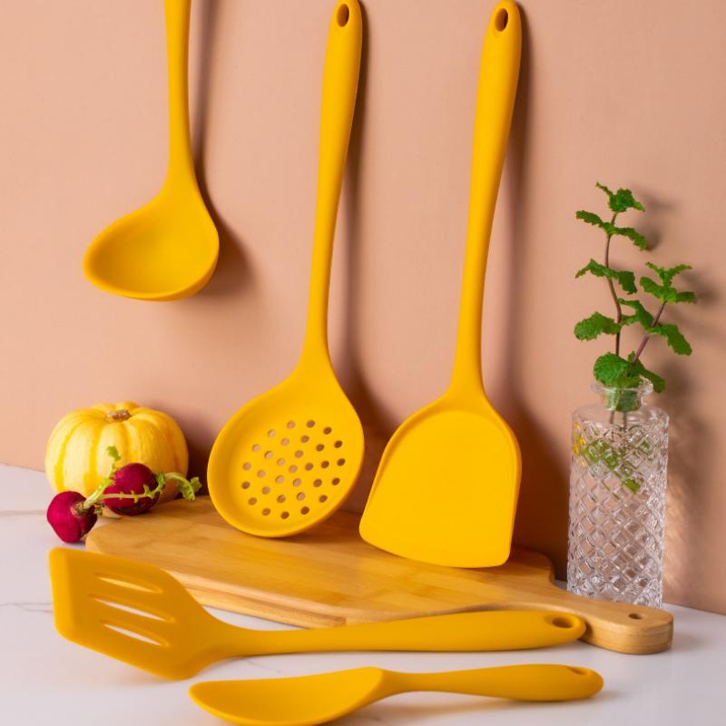Silicone Kitchenware Cooking Utensils Set Non-stick Cookware Heat Resistant Spatula Shovel Rice Spoon Kitchen Cooking Tool Set