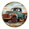 Retro Round Metal Tin Signs D Flat Cars Truck Decor Pattern Nostalgic Iron Painting Novelty For Cafe Bar Man Cave Wall Decor