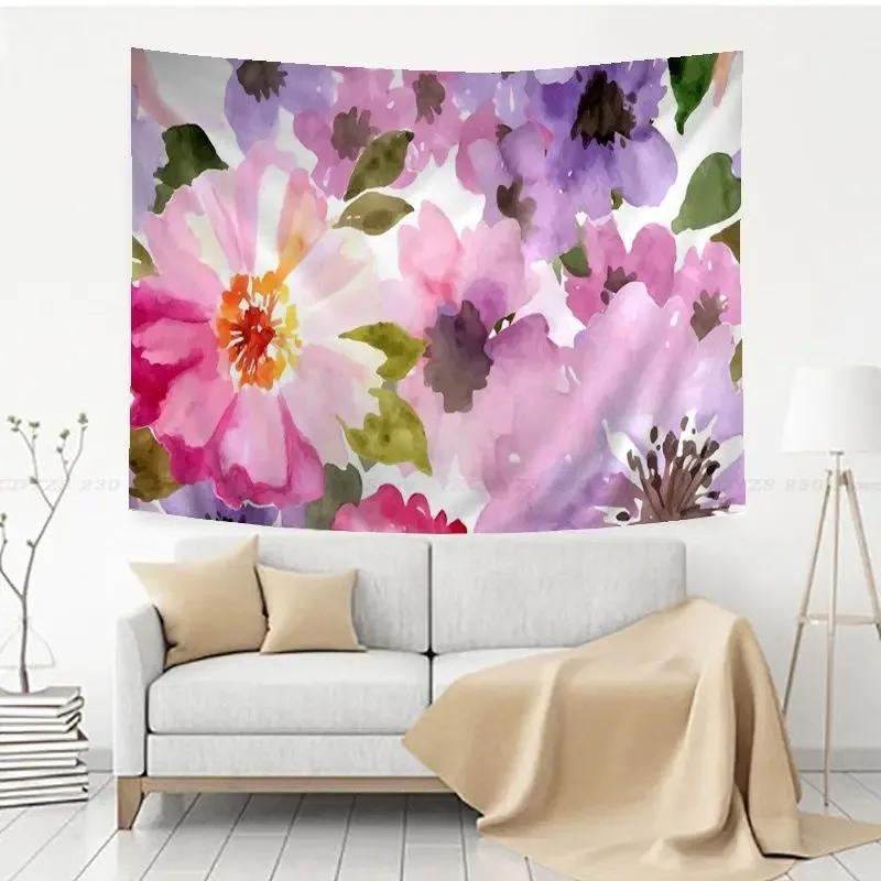 

Красивый цветочный гобелен для офиса, гостиной, гобелен для украшения стен дома, гобелен 150x130cm