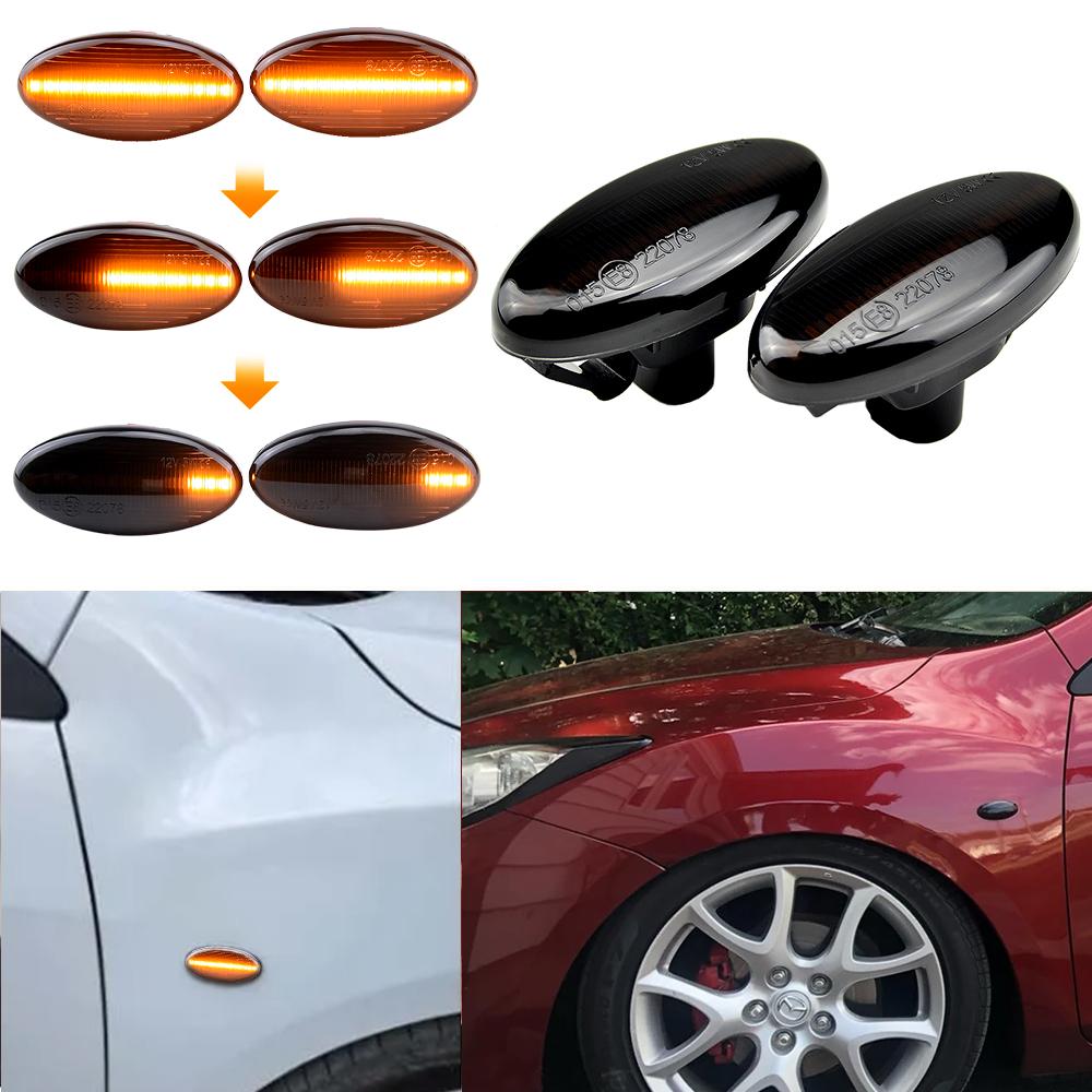 For MAZDA 2 3 5 6 BT-50 MPV II Turn Signal Side Marker Light LED Dynamic Flasher Repeater Blinker 2006 2007 2008 2009 2010