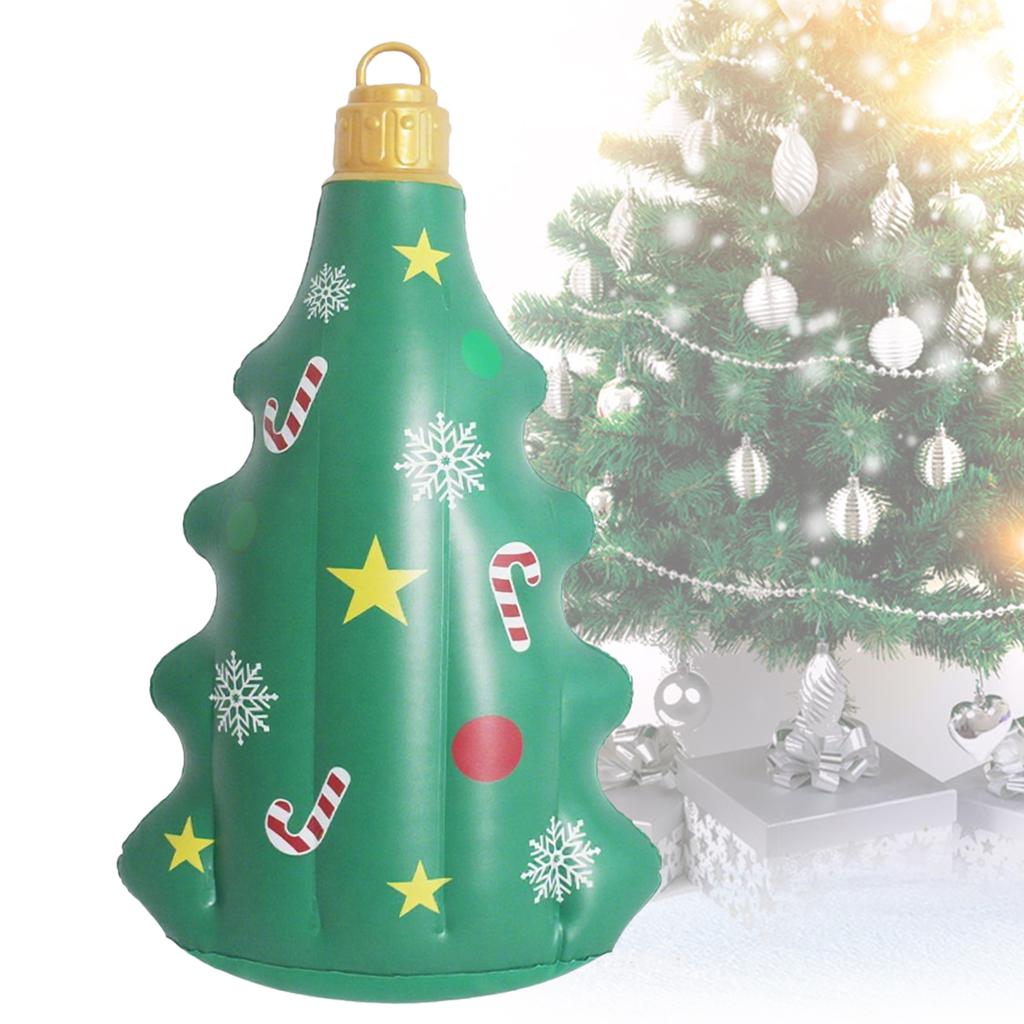 Inflatable Christmas Balls Waterproof Giant Christmas Ball Wear Resist Flocking Decoration Ball for Yards Lawns Porches Gardens